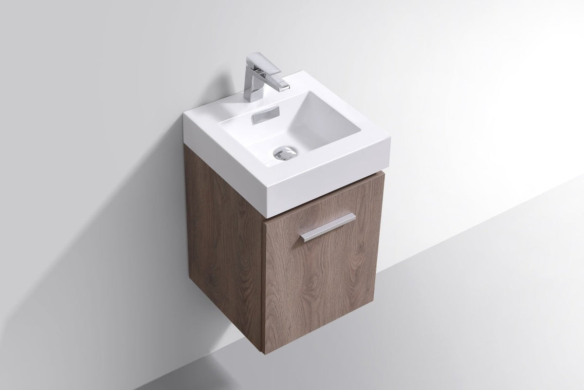 Bliss 16" Wall Mount Modern Bathroom Vanity - RenoPro Co.