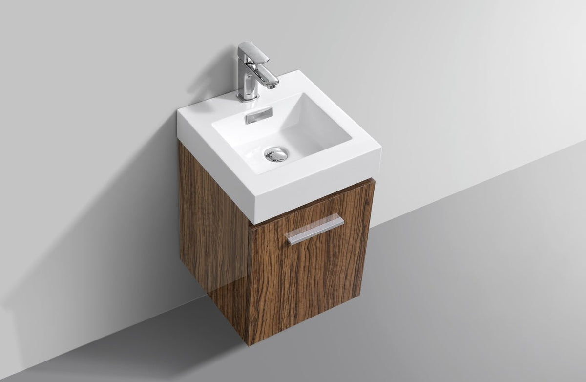 Bliss 16" Wall Mount Modern Bathroom Vanity - RenoPro Co.
