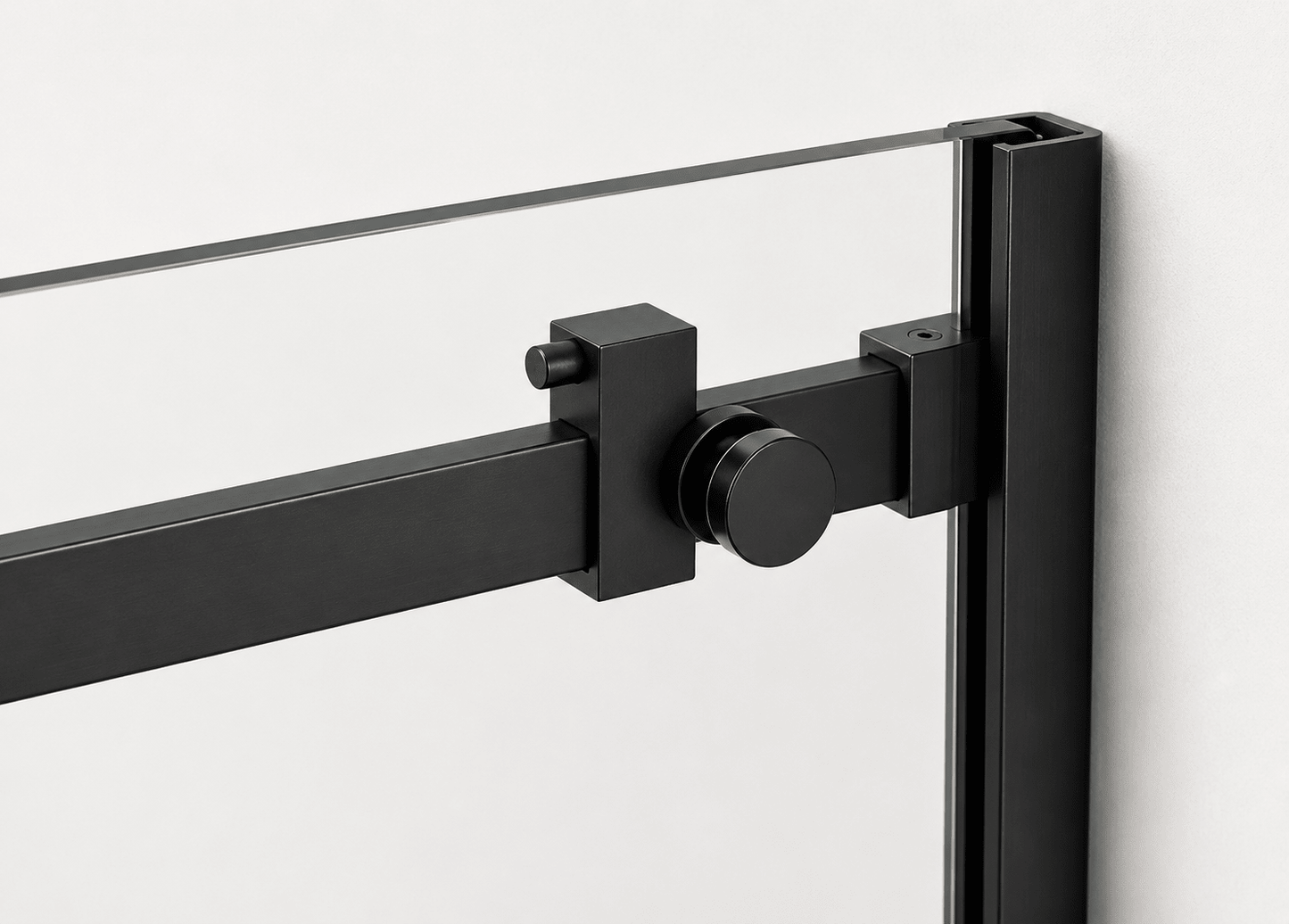 Frameless Sliding Shower Glass Door Black - RenoPro Co.