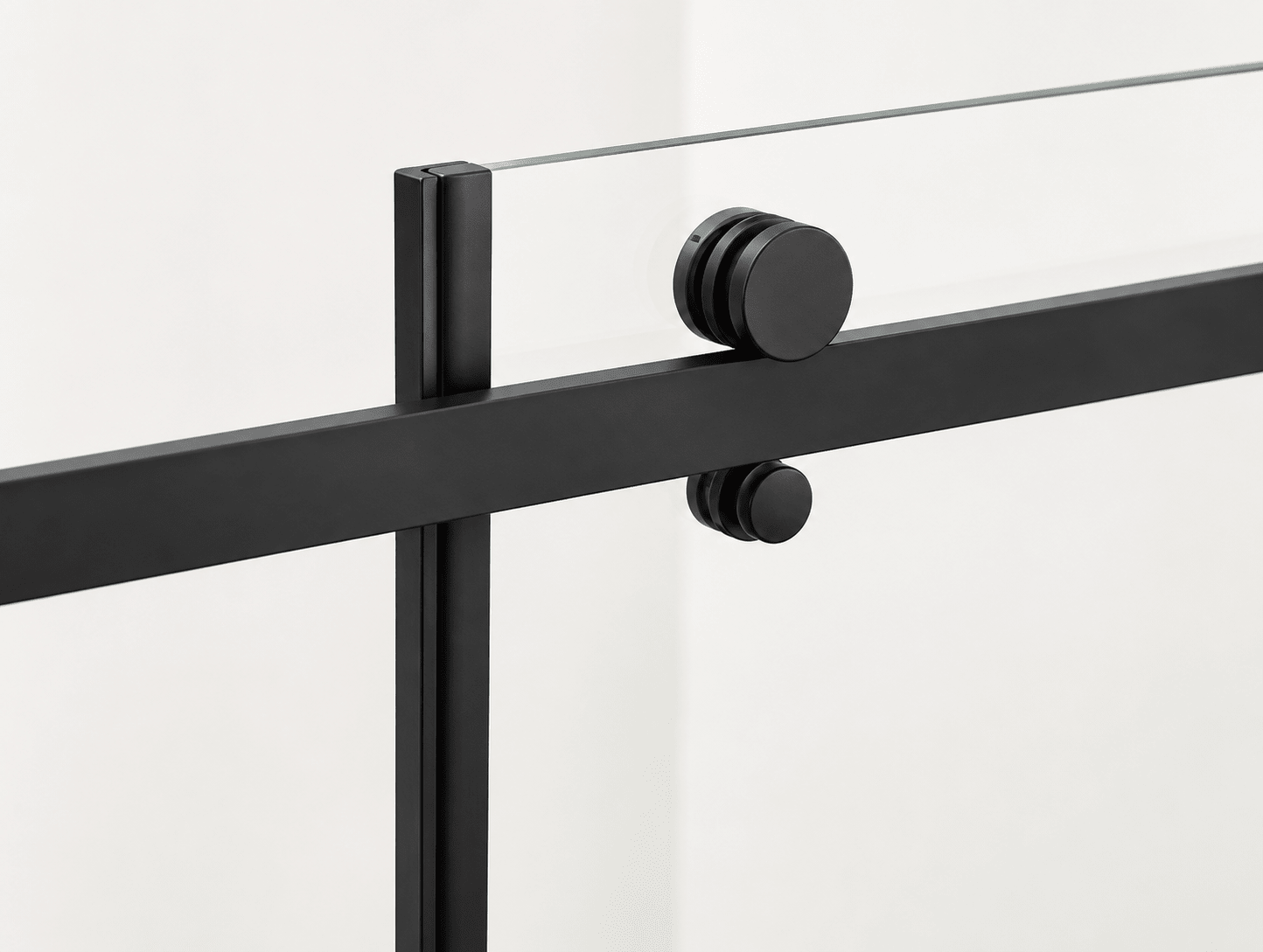 Frameless Sliding Shower Glass Door Black - RenoPro Co.