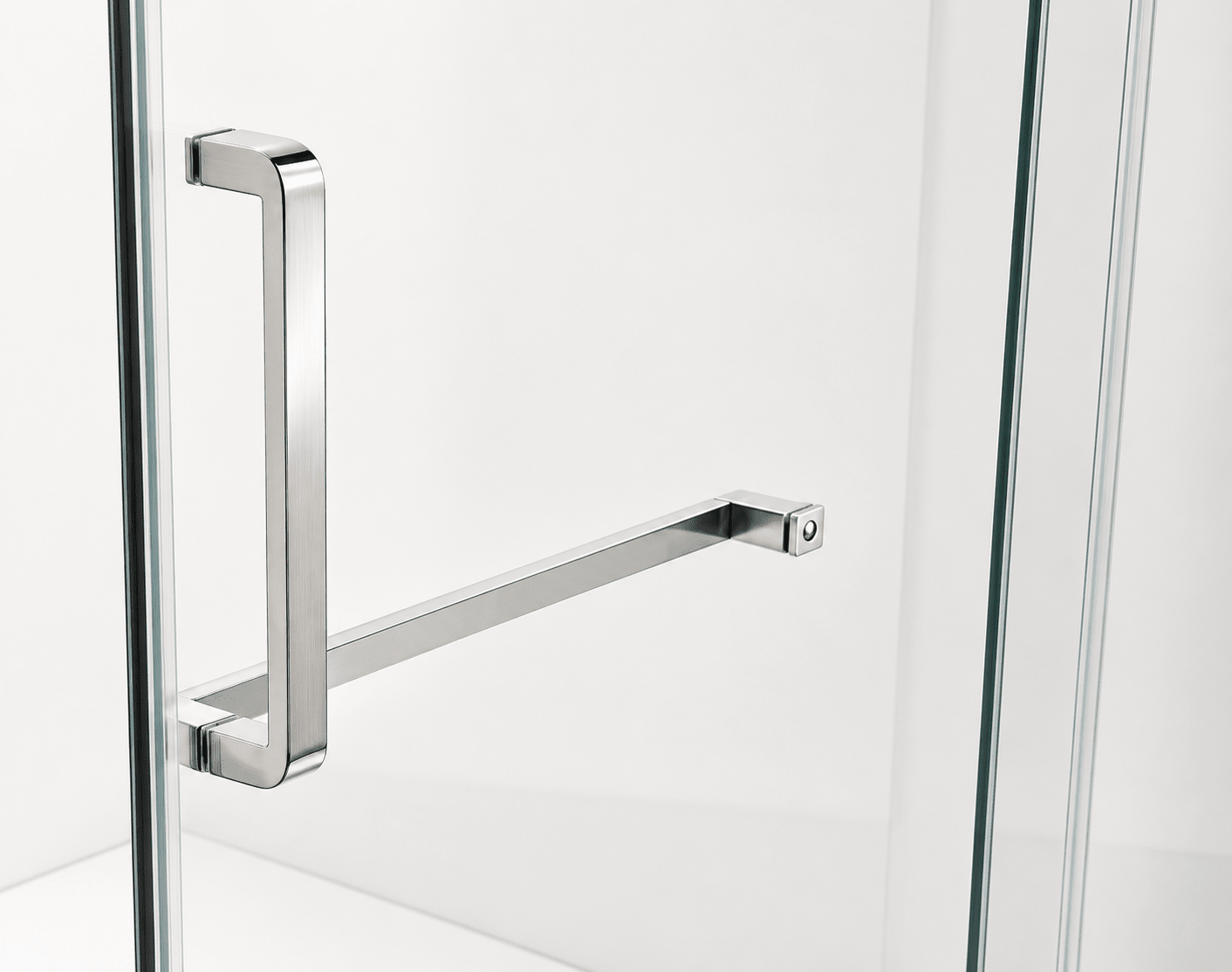 Frameless Sliding Shower Glass Door Brushed Nickel - RenoPro Co.
