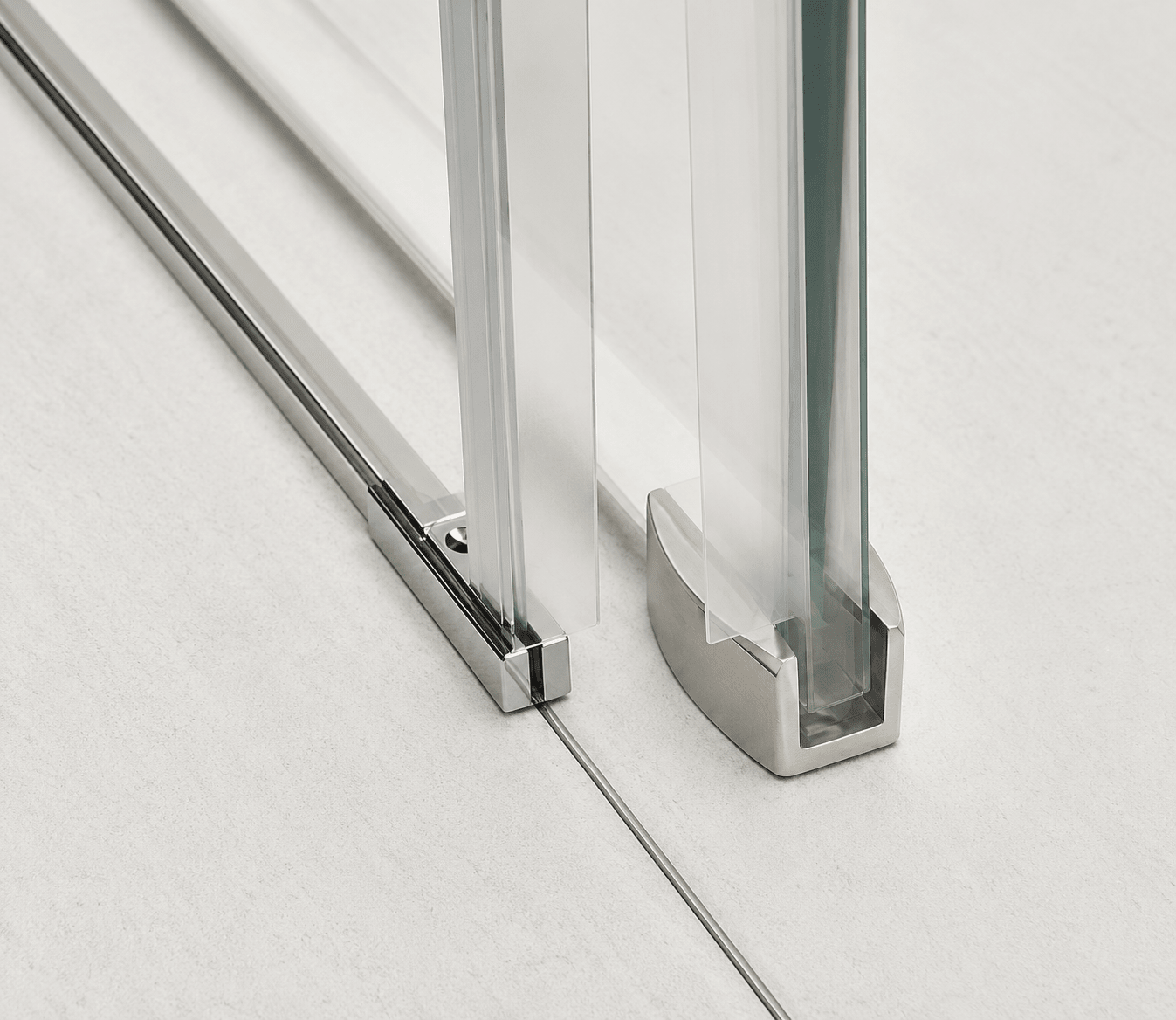 Frameless Sliding Shower Glass Door Chrome - RenoPro Co.