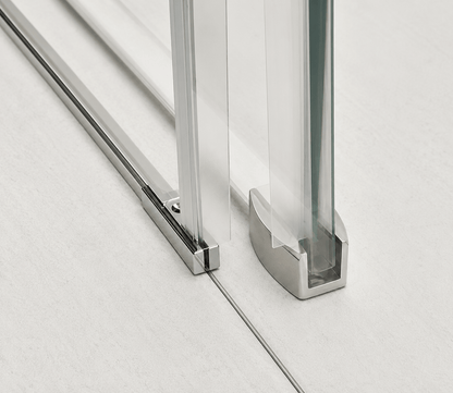 Frameless Sliding Shower Glass Door Chrome - RenoPro Co.