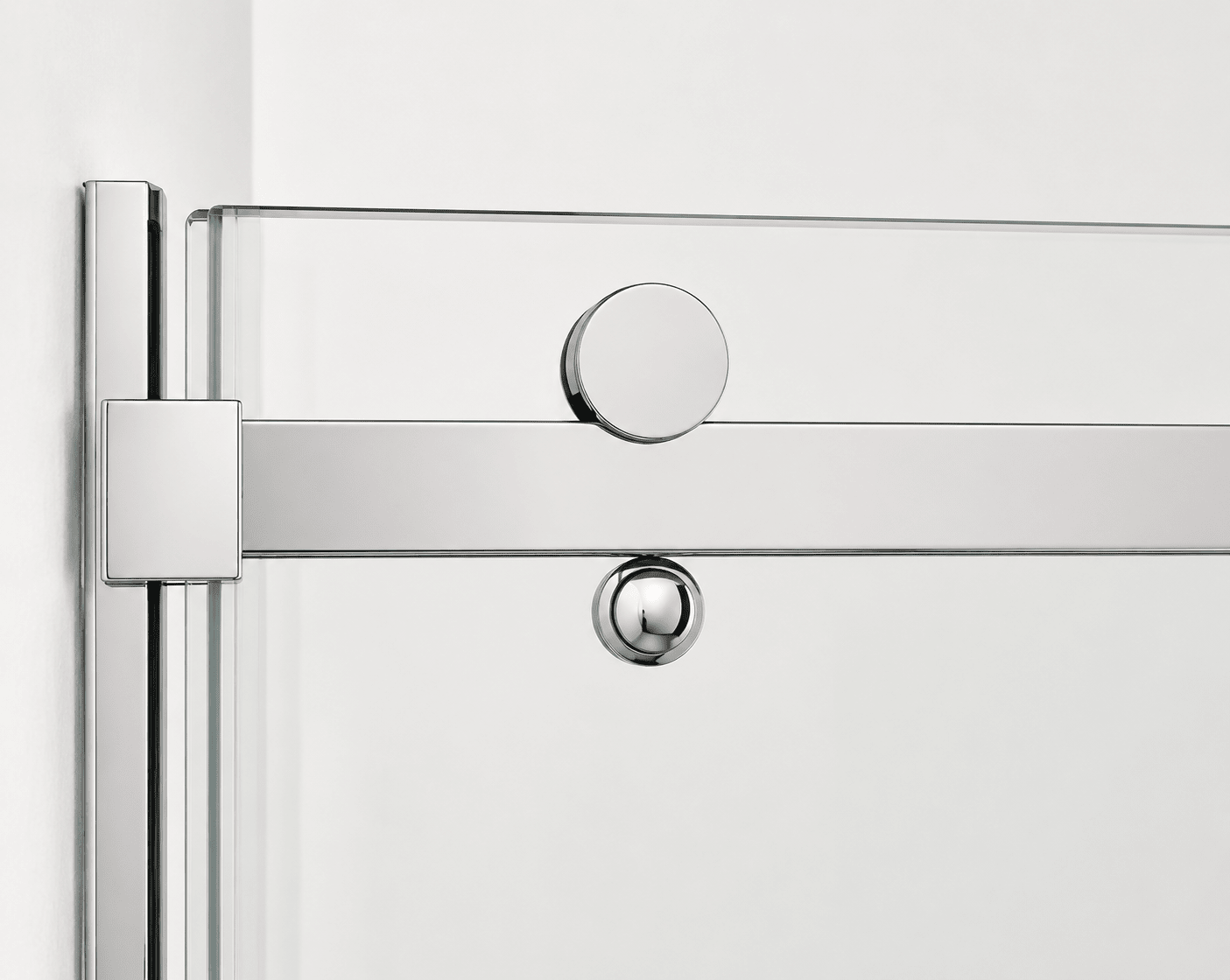 Frameless Sliding Shower Glass Door Chrome - RenoPro Co.