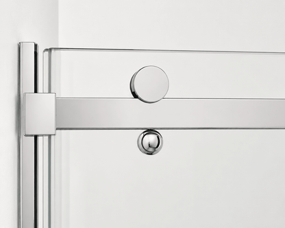 Frameless Sliding Shower Glass Door Chrome - RenoPro Co.