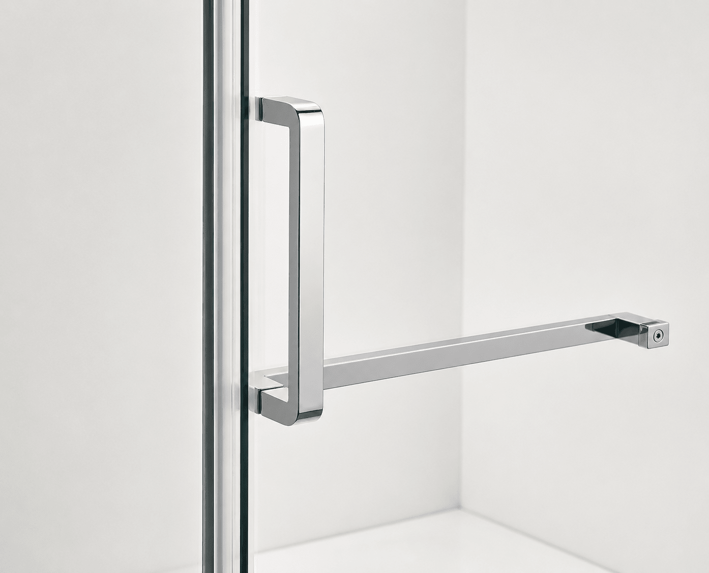 Frameless Sliding Shower Glass Door Chrome - RenoPro Co.