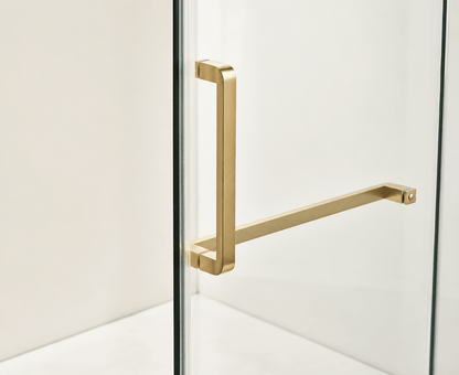 Frameless Sliding Shower Glass Door Gold - RenoPro Co.
