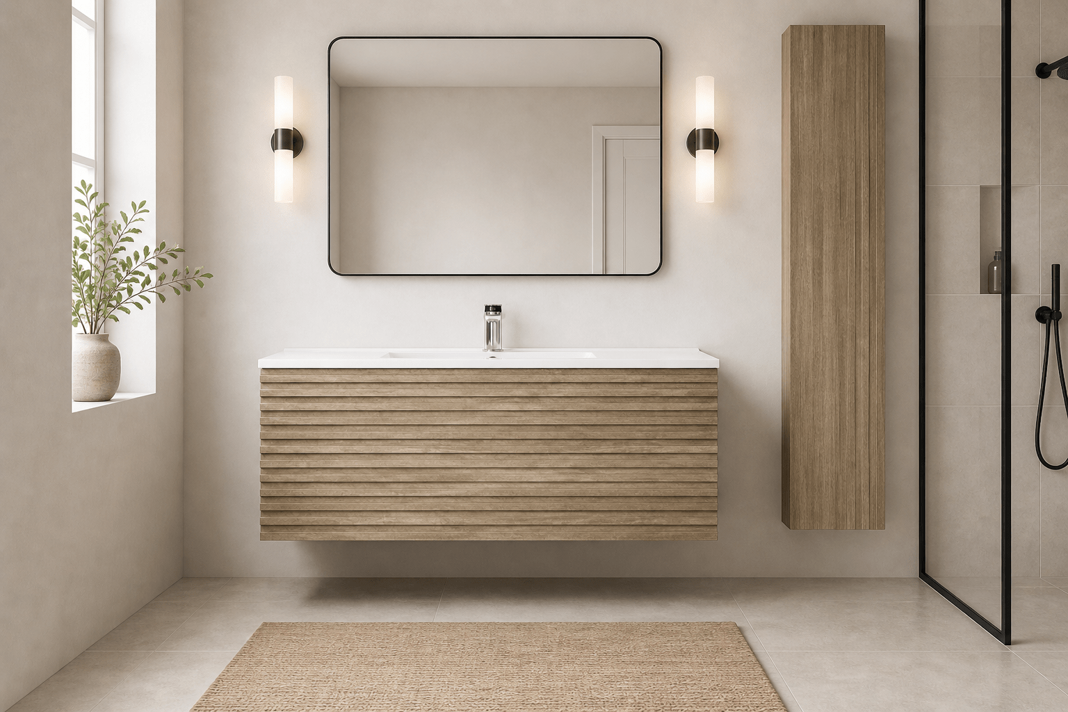 Linea Ridge Wall - Mount Modern Bathroom Vanity - RenoPro Co.