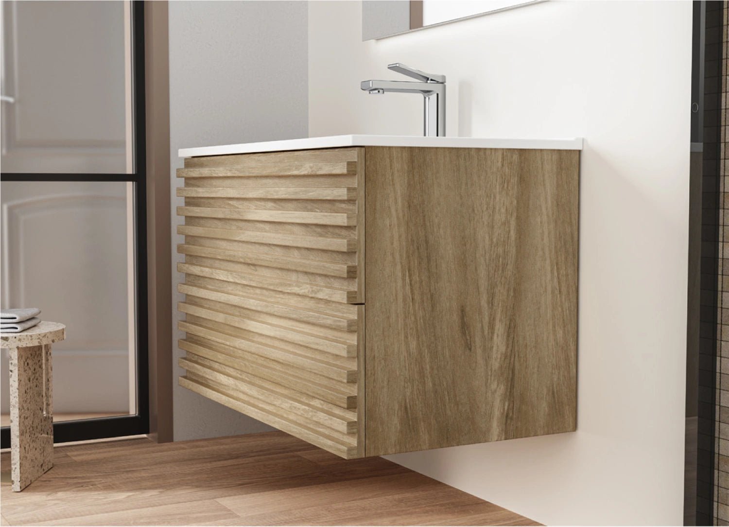 Linea Ridge Wall - Mount Modern Bathroom Vanity - RenoPro Co.