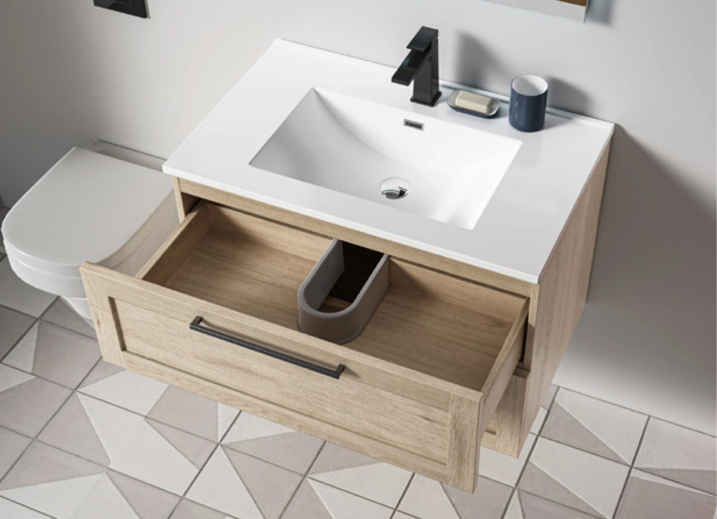 Luma Ridge Wall - Mount Modern Bathroom Vanity - RenoPro Co.