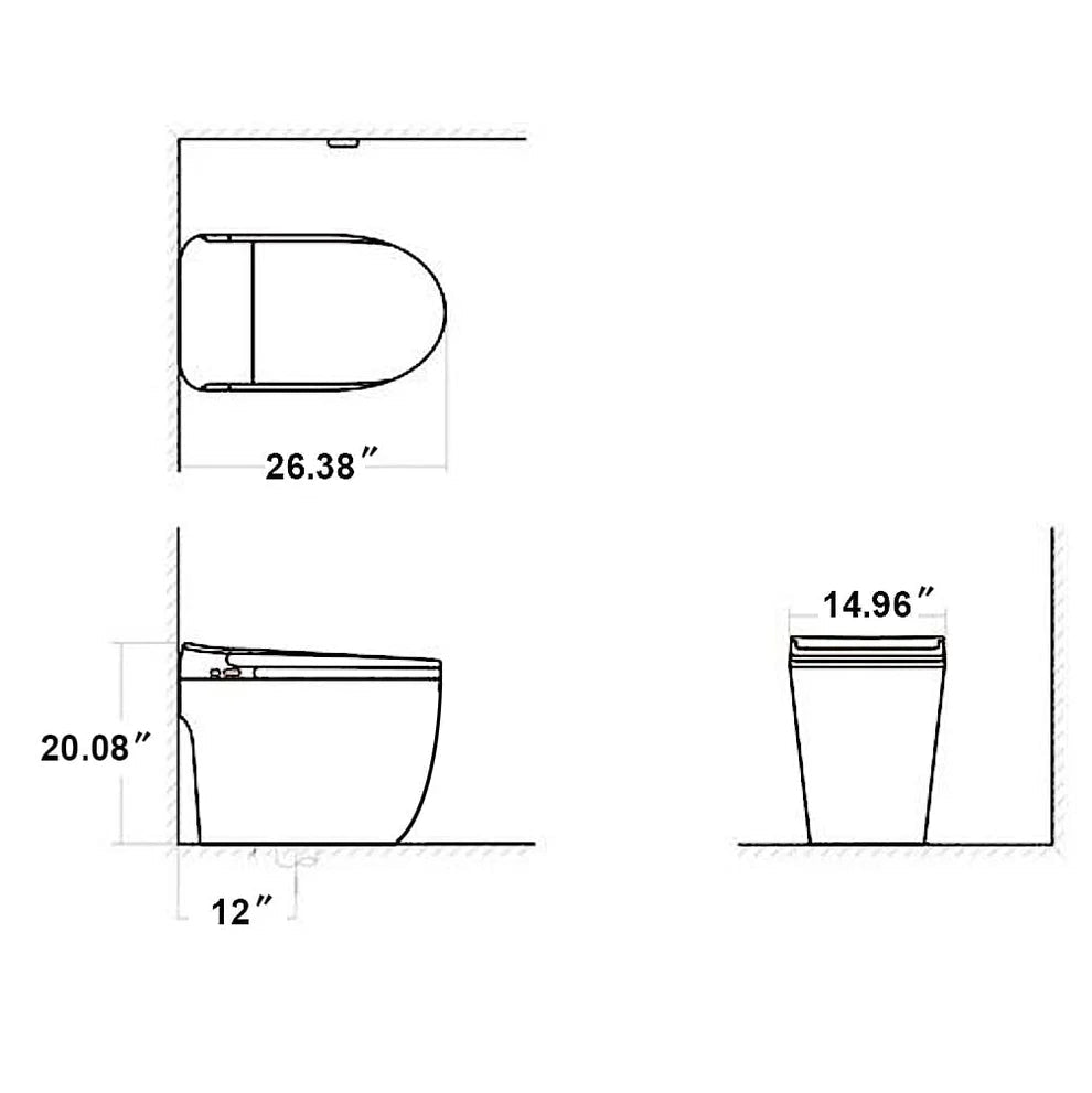 LuxeFlow Smart Toilet with Bidet - RenoPro Co.