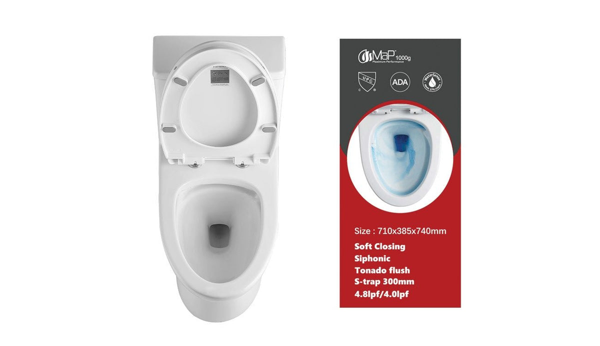 Sierra One-Piece Dual Flush Modern Toilet - RenoPro Co.